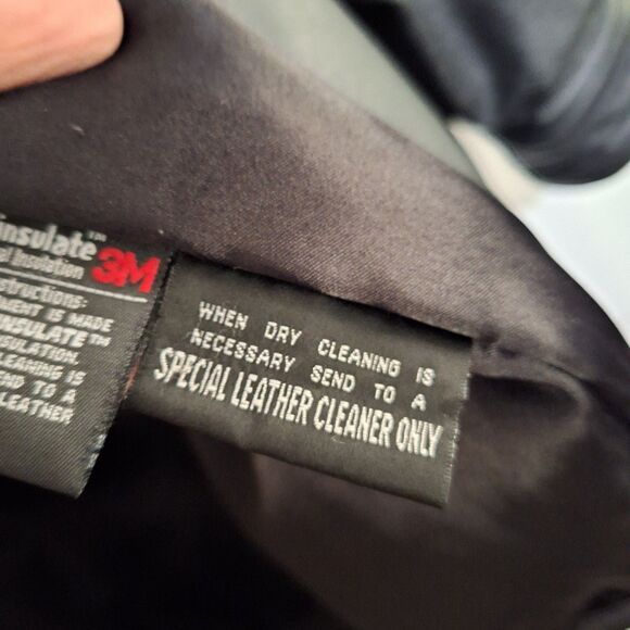 A Wilson's Women's  Leather Coat Removable Thinsulate Lining Long Line Size M - Picture 9 of 12